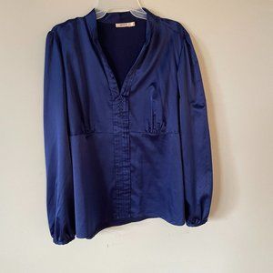 Satin long sleeve blouse